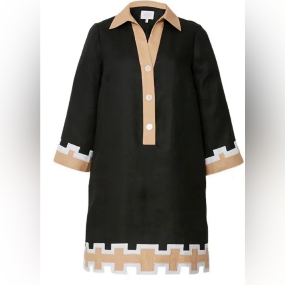Tuckernuck Collier Black and Tan Atlantic Pacific Dress Size m - Picture 2 of 4